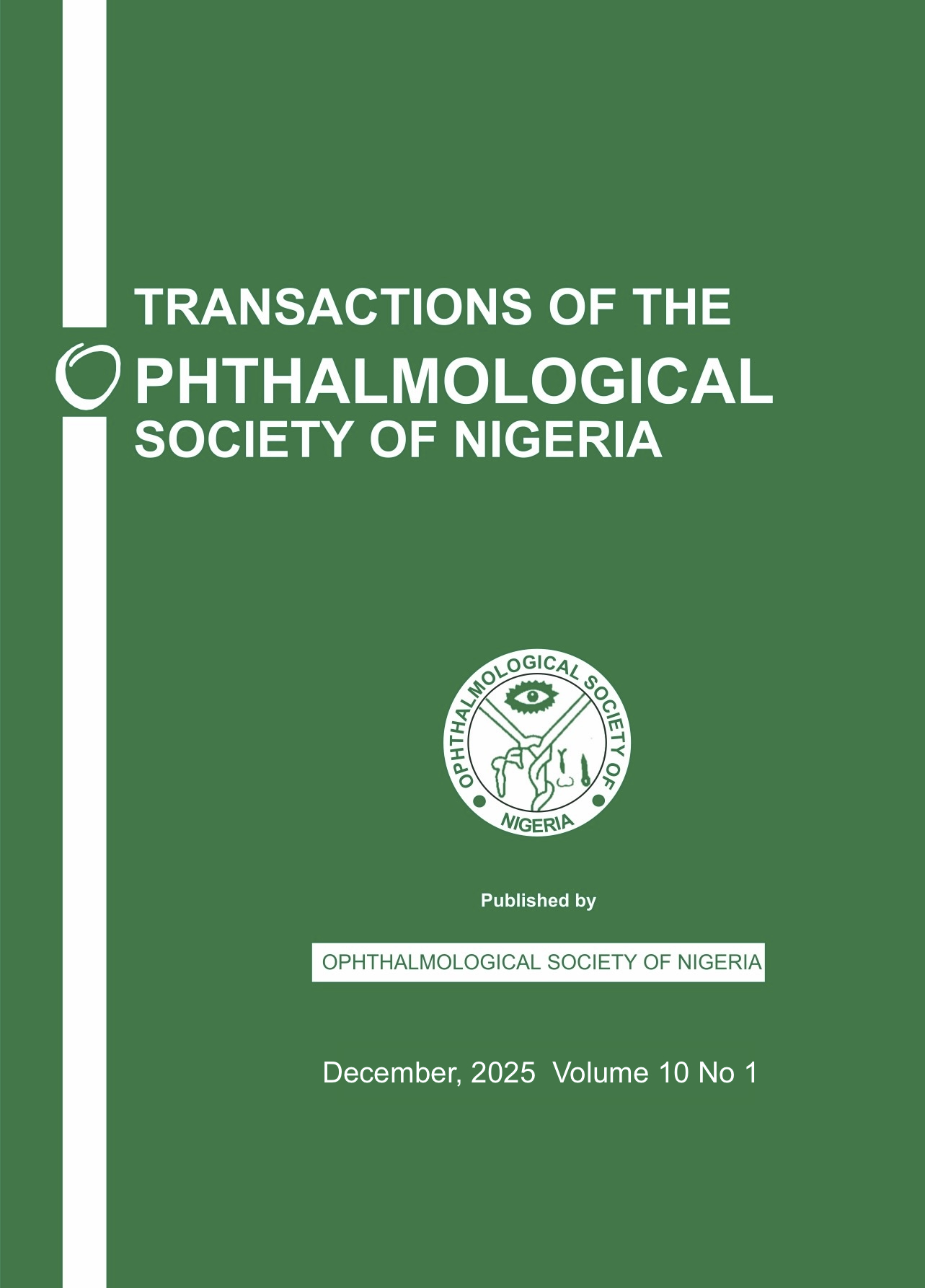 					View Vol. 10 No. 1 (2025): Transactions of the Ophthalmological Society of Nigeria
				
