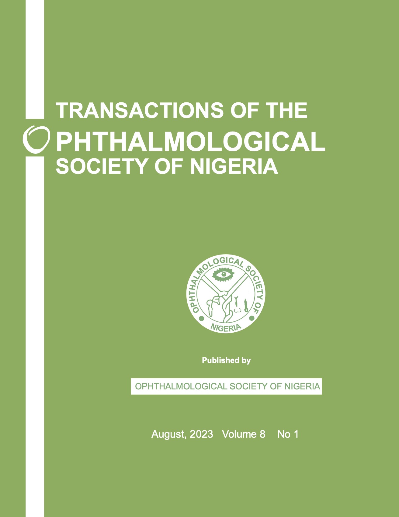 View Vol. 8 No. 1 (2023): Transactions of the Ophthalmological Society of Nigeria